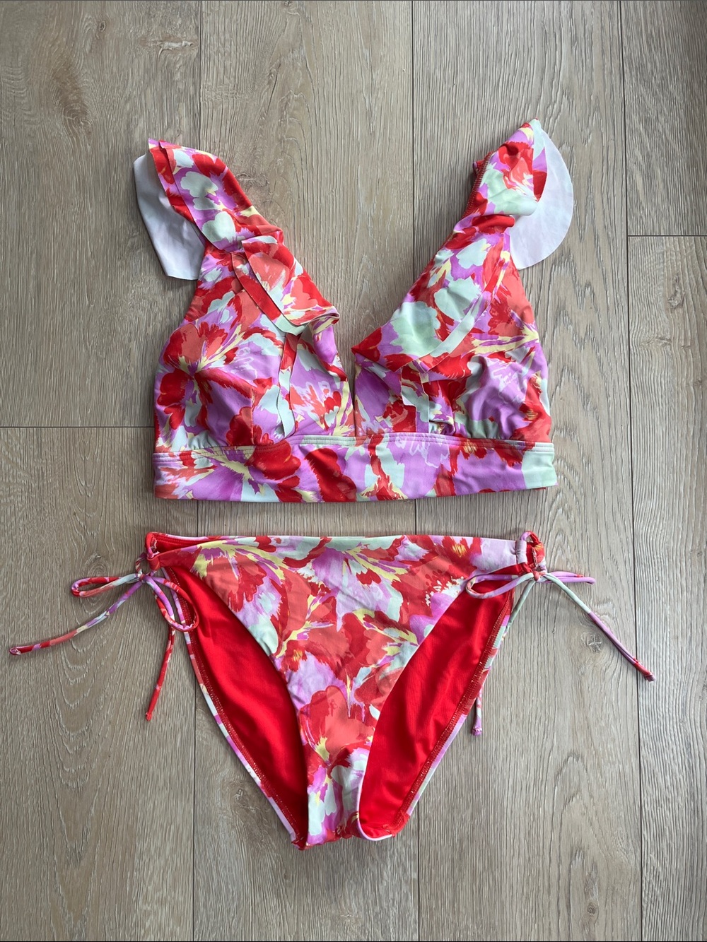 Sunsets floral bright bikini set - butterfly beach colorway